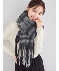 ふわふわチェック柄マフラー【jerena ジェレナ】 tocco closet(トッコクローゼット)＊スペシャルプライス品につき返品/キャンセル/配送日指定不可/ラッピング不可/少量在庫のセールの為交換は出来かねる場合がございます。