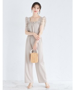 フリル付きウエストシャーリングカットオールインワン 7/31(水)オフィシャルサイト限定再販☆【joname ジョネーム】 tocco closet(トッコクローゼット)≪Relax Style≫※少量の在庫確保による再販売の為、交換は出来かねる場合がございます。予めご了承ください。