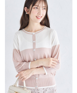 ＵＶカット＆接触冷感♪バイカラーカーディガン【malensy マレンシー】 tocco closet ＊スペシャルプライス品につき返品/キャンセル/配送日指定不可/ラッピング不可/少量在庫のセールの為交換は出来かねる場合がございます。