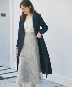 バックレースアップフラワー刺繍マーメイドスカート 3月7日(金)再販決定☆【maliane マリアン】 tocco closet(トッコクローゼット)《tocco closet luxe》