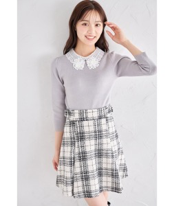 サイドバックル付きチェック柄ミニスカート 1月6日(月)再販決定☆【mecilia メシーラ】 tocco closet(トッコクローゼット)