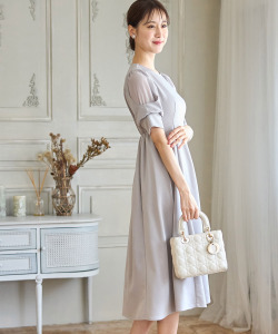 シアースリーブ切り替えワンピース7月29日(土)再販決定☆【mimosa ミモザ】 tocco closet(トッコクローゼット)