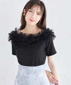 チュールフリルカットプルオーバー 8月26日(月)再販決定☆【puratica ピュラティカ】 tocco closet(トッコクローゼット)