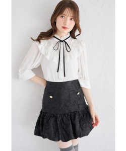 ポケット付きインナーパンツ仕様バルーンミニスカート 【riciola リシオラ】 tocco closet(トッコクローゼット) ＊スペシャルプライス品につき返品/キャンセル/配送日指定不可/ラッピング不可/少量在庫のセールの為交換は出来かねる場合がございます。