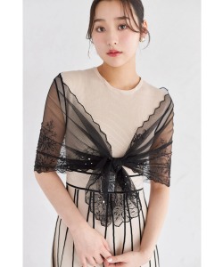 パール×ビジュー付きレースストール【rimirosa リミロサ】 tocco closet(トッコクローゼット)※セレクトアイテム