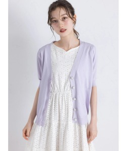 ＵＶカット＆接触冷感＆ハンドウォッシュ♪パール釦ストーン付きニットカーディガン【ritane リターネ】 tocco closet(トッコクローゼット)
