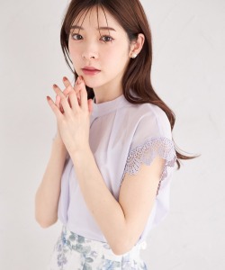 レーススリーブブラウス 6月2日(月)オフィシャルサイト限定再販☆【romiane ロミアン】 tocco closet(トッコクローゼット)※少量の在庫確保による再販売の為、交換は出来かねる場合がございます。予めご了承ください。