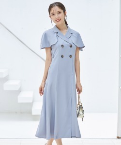 ケープトレンチライクワンピース【roquily ロキュリー】 tocco closet(トッコクローゼット)＊スペシャルプライス品につき返品/キャンセル/配送日指定不可/ラッピング不可/少量在庫のセールの為交換は出来かねる場合がございます。