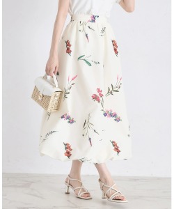 キャンディーフラワープリントバルーンスカート【sarona サローナ】 tocco closet(トッコクローゼット)