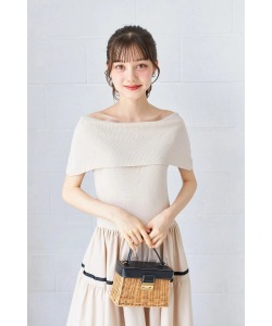 配色ラインニットドッキングティアードワンピース 9月23日(火)オフィシャルサイト限定再販☆【solein ソレイン】《tocco closet luxe》※少量の在庫確保による再販売の為、交換は出来かねる場合がございます。予めご了承ください。