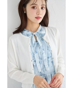 ＵＶカット＆接触冷感＆ハンドウォッシュ♪超強撚クリアビジュー釦カーディガン【tinelia ティネリア】 tocco closet(トッコクローゼット)　