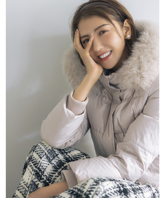 ファー付きショートダウン☆tocco 新品 取り外し可能なフォックスファー付き2WAYショート