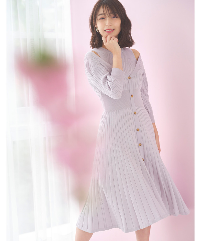 宇垣美里さん着用♡新品♡トッコ♡２ＷＡＹファー付き袖口フリルニットパーカー tocco - 宇垣美里さん着用♡新品♡トッコ♡2WAYファー付き袖口