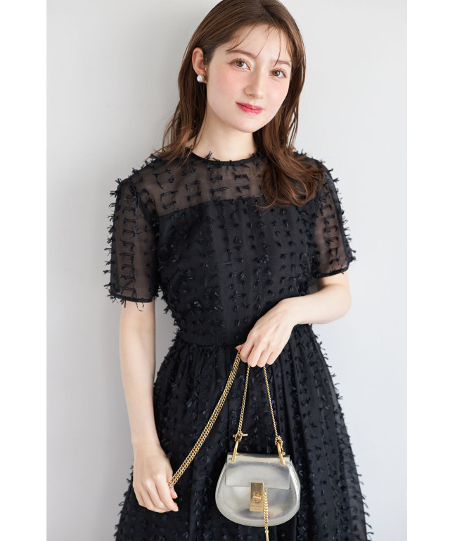 【週末セール】PEARLY GATES♡花柄スカート リボン付き Pearl Bouquet柄ジャンパースカート＋リボンカチューシャセット