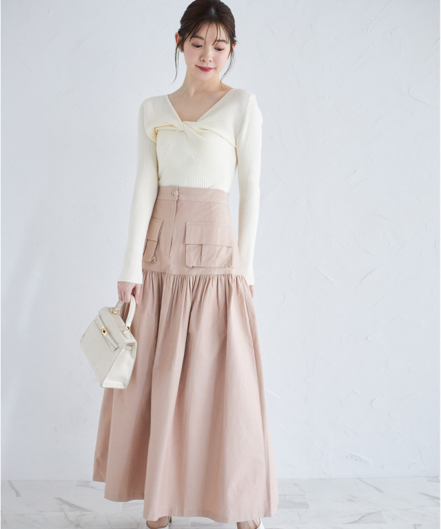 WEB限定】メッシュプリーツスカート