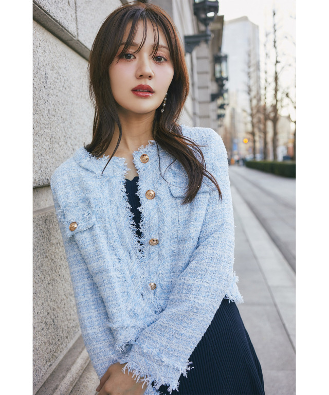 新品 Lig. ドットツイードジャケット セットアップ対応】ツイード ジャケット（01-02JY02-202）｜K.T キヨコ