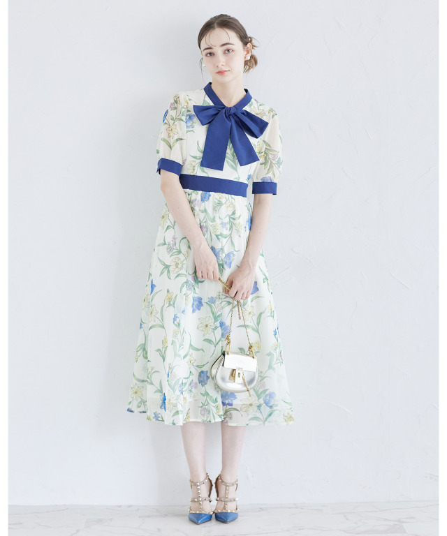 d.i.a/花柄アシンメトリーワンピース 特価】【WEB限定商品】フラワープリントワンピース【AOKI公式通販】