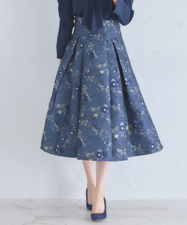 【CELFORD/新品タグ付き】フラワーカットＪＱタックスカート フラワーカットJQタックスカート安い