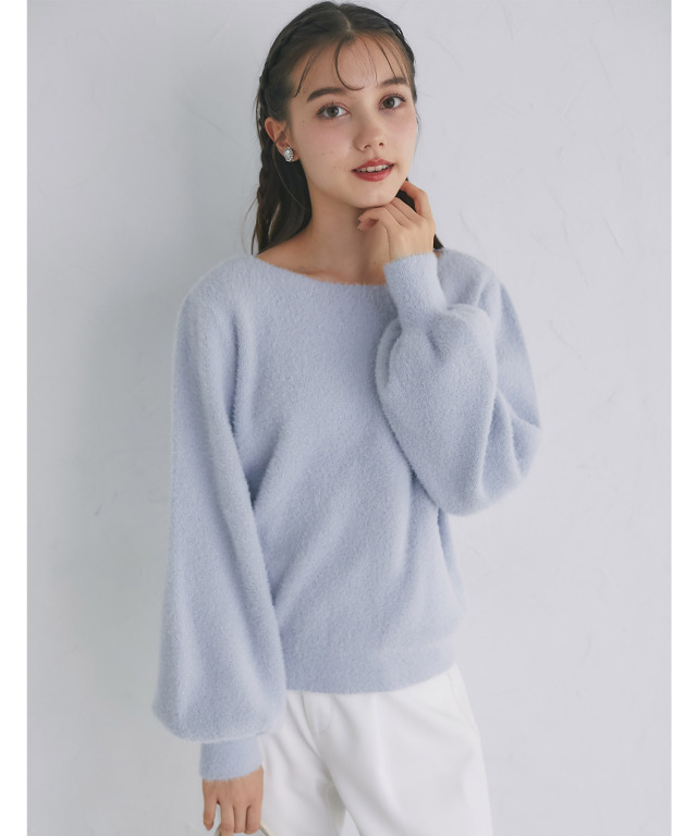 トッコクローゼット tocco closet ラメ入りシャギーニットプルオーバー ラメ入りシャギーニットプルオーバー
