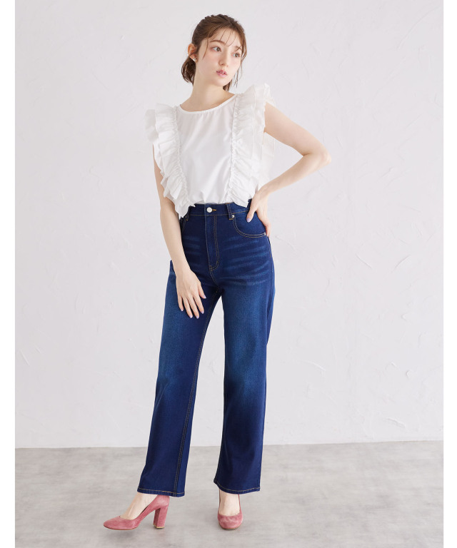 【新品未開封】 トッコクローゼット 後ろビックリボン付きデニムパンツ S ハートポケットデニムパンツ