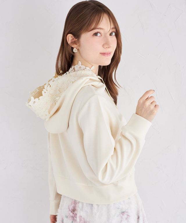 nocontent Flower Lace Top 花柄パーカー nocontent Flower Lace Top