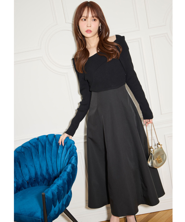 ママ　Omekashi ドッキングワンピース ママ Omekashi ドッキングワンピース 全骨格華奢見え！】ドッキング