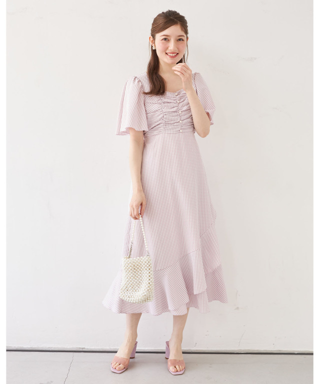 トッコクローゼット tocco closet パール付きフレアスリーブリブニットプルオーバー パール付きフレアスリーブリブニットプルオーバー