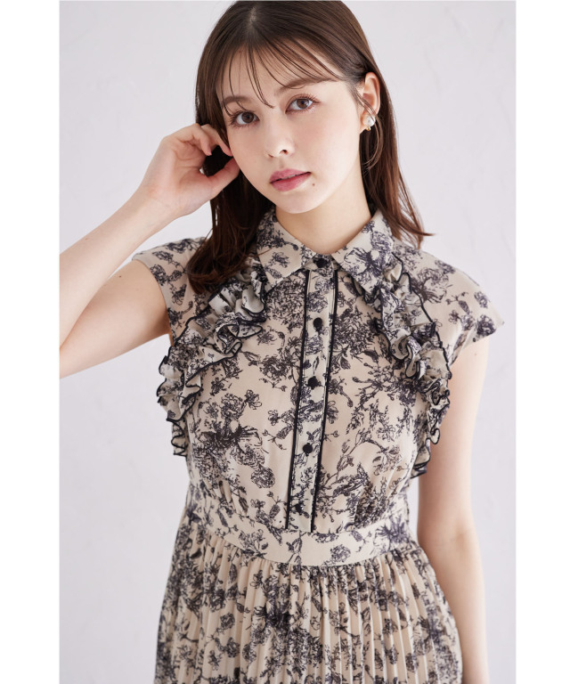 プリーツフリルプリントワンピース | JILL by JILL STUART（ジル