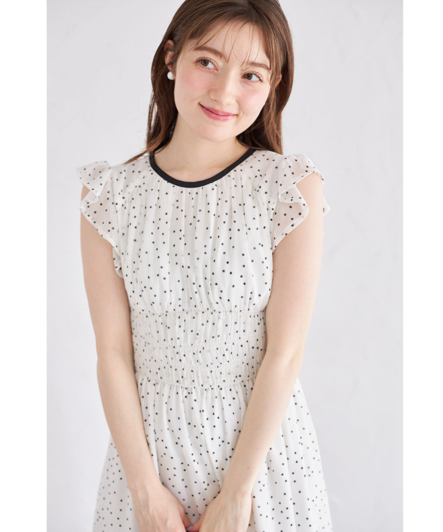 DRESCCO ドレスコのワンピースとヘアアクセサリ　ドットワンピース DRESCCO ドレスコのワンピースとヘアアクセサリ ドットワンピース