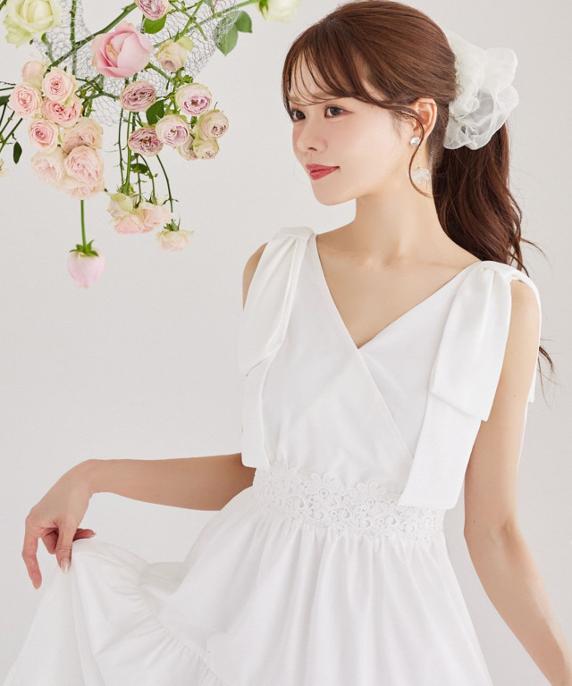 未試着タグ付き　リボンティアードワンピース mini closet / ティアードいちごリボン付きワンピース DK2240347