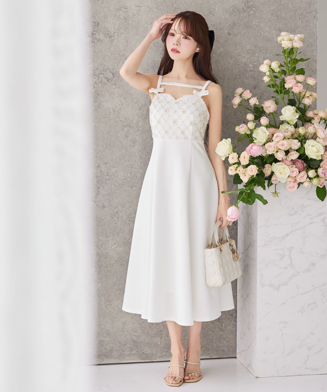 CHICWISH★バックリボン総レースワンピース 2色入り☆ CHICWISH☆バックリボン総レースワンピース 2色入り☆ (Chicwish