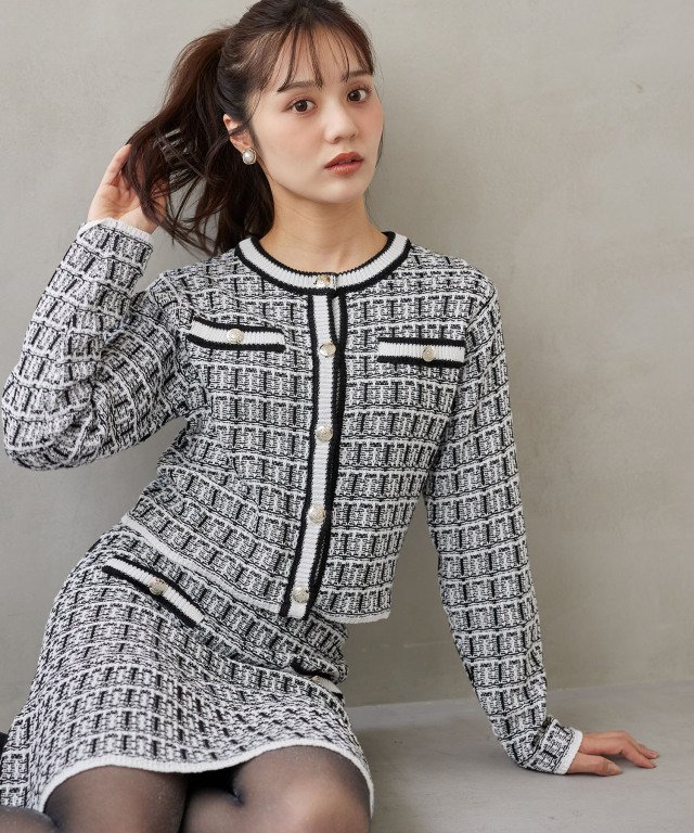 PLATINUM グレー プリーツカーディガン PLATINUM グレー プリーツカーディガン