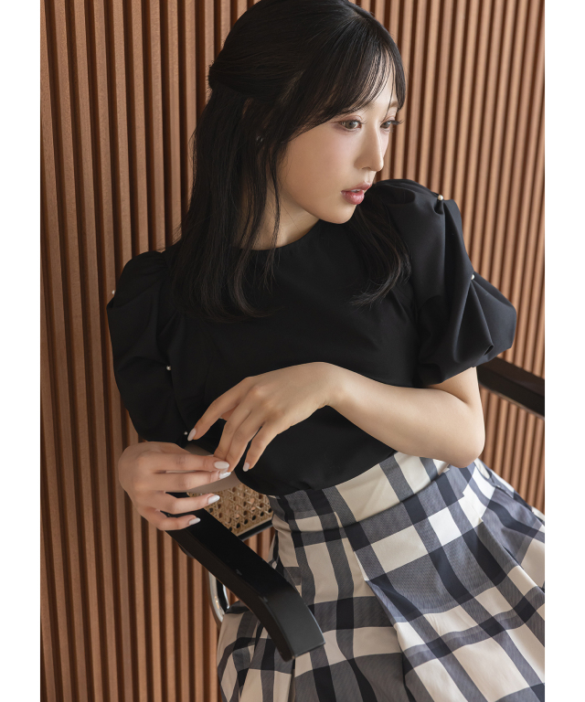 PRADA チェック柄 フレアスカート 36 チェック柄フレアスカート レディース ボトムス 綿 送料無料・7