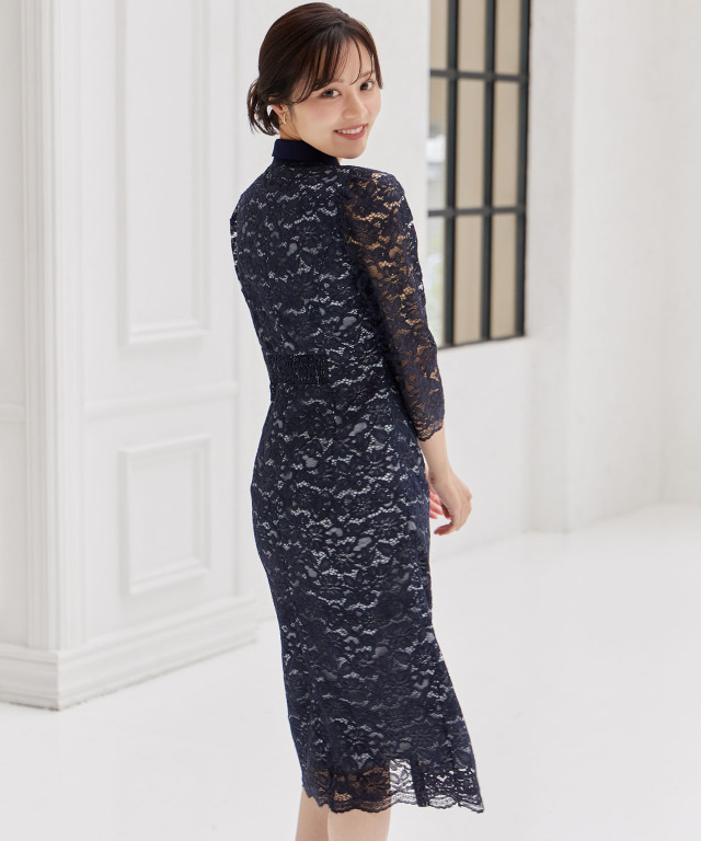 tocco ワンピース トッコクローゼット tocco closet 取り外し可能な立体フラワー襟