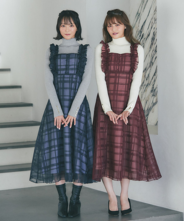 yori タータンチェックシアーワンピース 34 ⭐︎新品タグ付き⭐︎ yori タータンチェックシアーワンピース