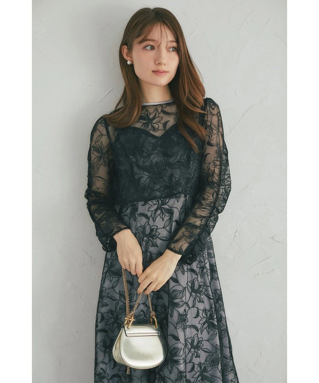 ソフトポンチドレス ポンチ素材Vネックゴアードワンピースsdp0177 ベージュ – [公式]SAISON