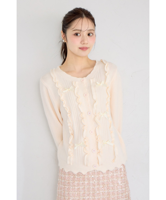 20ss Drawer ドゥロワーミラノ編みフリルスリーブニット ¥69,300 1256170024-090_SUB.jpg?v=