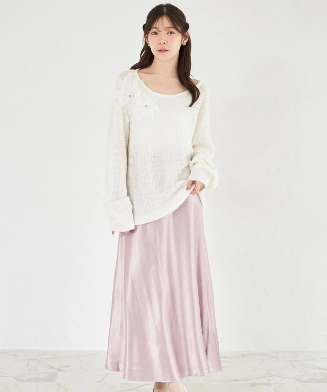 ビンテージサテンナロースカート