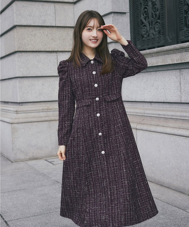 [専用出品]パール 多種飾り釦スパンコールツイードショートジャケット