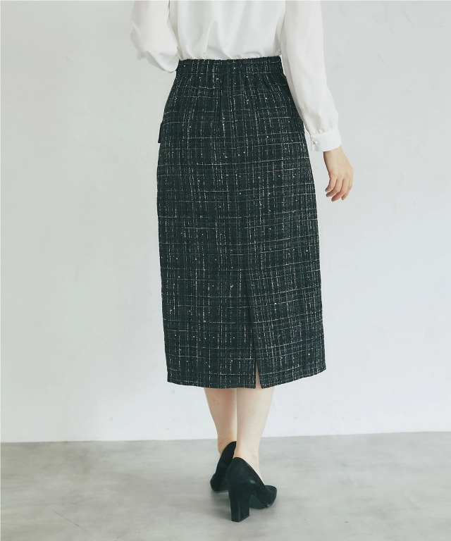 TATA NAKA スパンコール ビジュー装飾タイトスカート TATA NAKA スパンコール ビジュー装飾タイトスカート