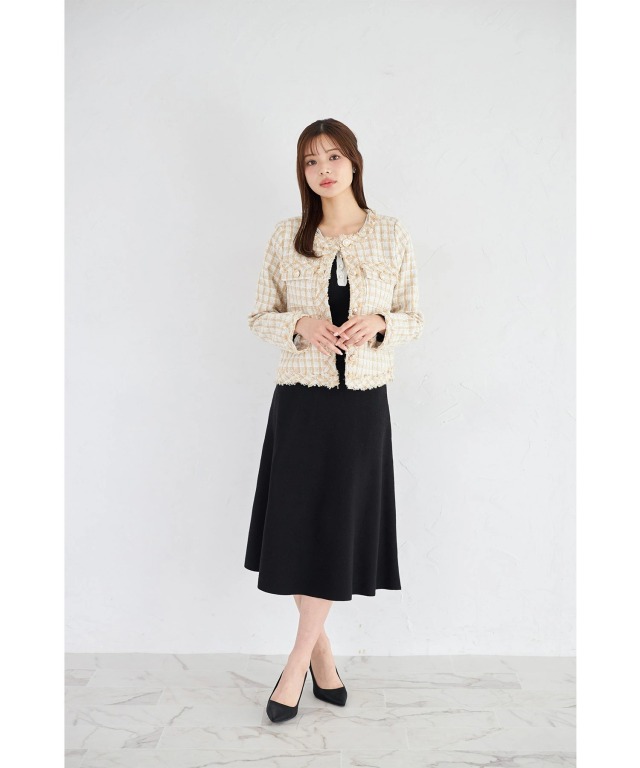 フリンジツイードジャケット