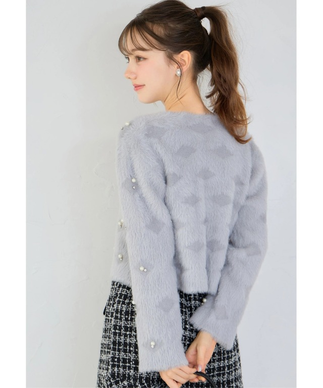 専用⭐︎ 新品未使用タグ付⭐︎tocco コーディガン 多種ビジュー釦シャギーニットカーディガン≪Shaggy and Fur Collection≫
