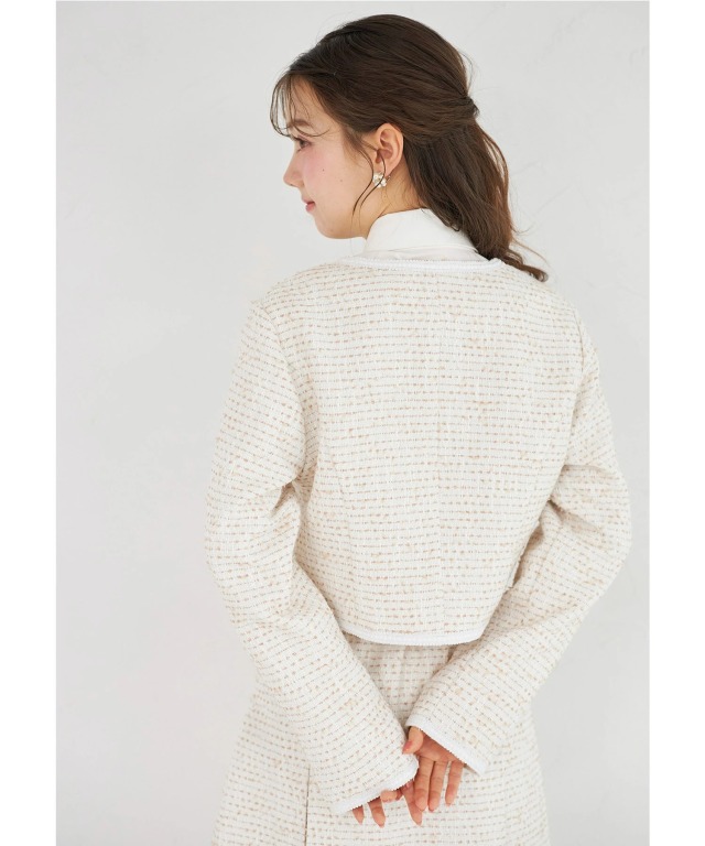 THEREDTHREAD レースアップジャケット　アイボリー THEREDTHREAD レースアップジャケット アイボリー