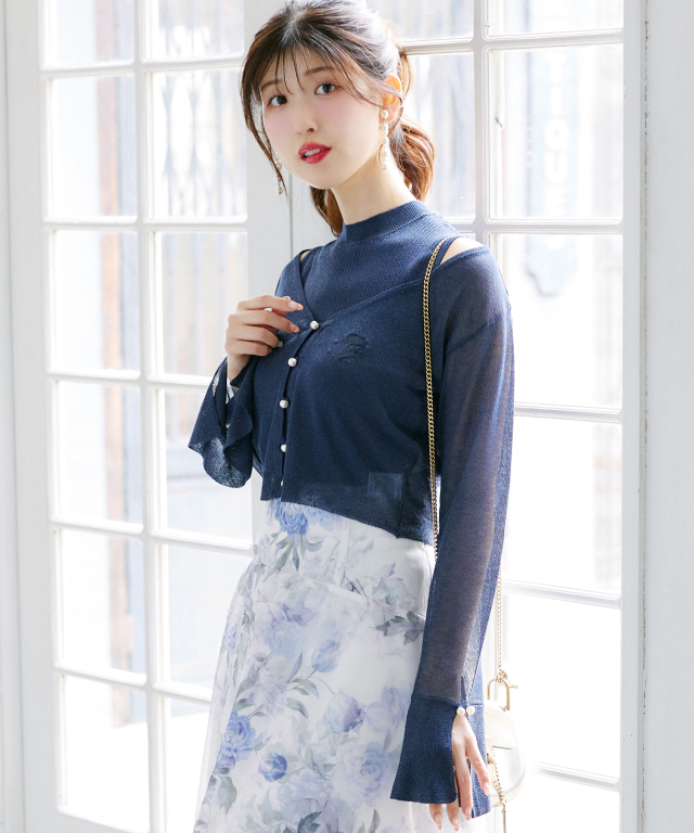 完売 トッコクローゼット 門脇伶奈 コラボワンピース ネイビー しまむらと門脇伶奈の新コラボアイテム | TikTok