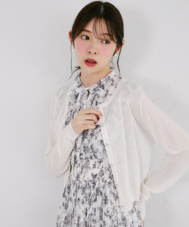 UVカット＆接触冷感＆花粉防止＆ハンドウォッシュ♪ビジューフラワー