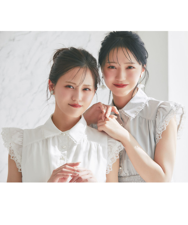 清楚な華やかさも細見えも叶えるリボンレースシャツワンピース