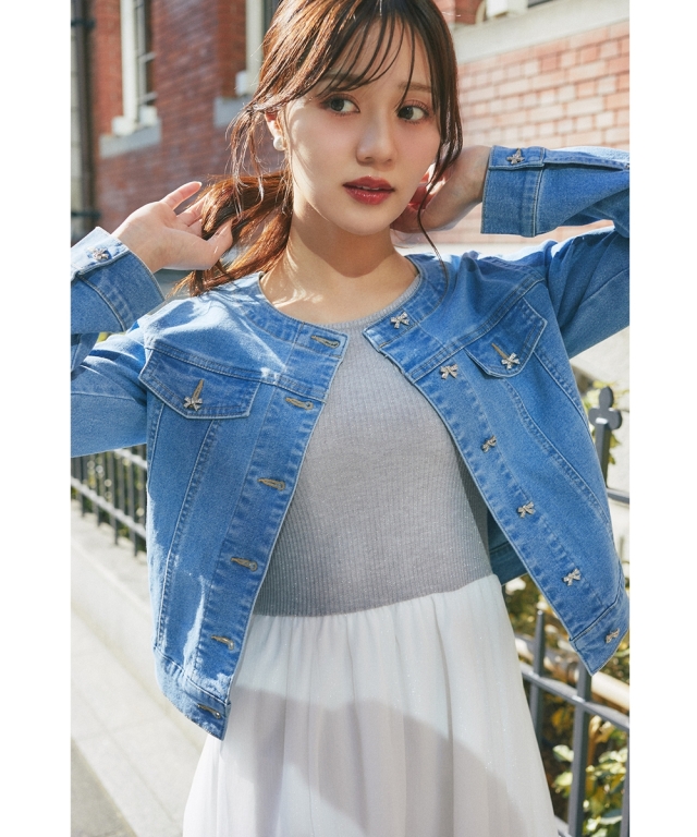 ラメリブカットソー×イレヘムレイヤードラメシフォンドッキングワンピース