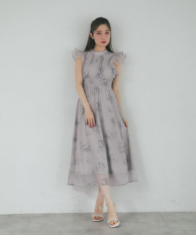 ガルルページ② ニュアンスフラワーシアーフリルワンピース