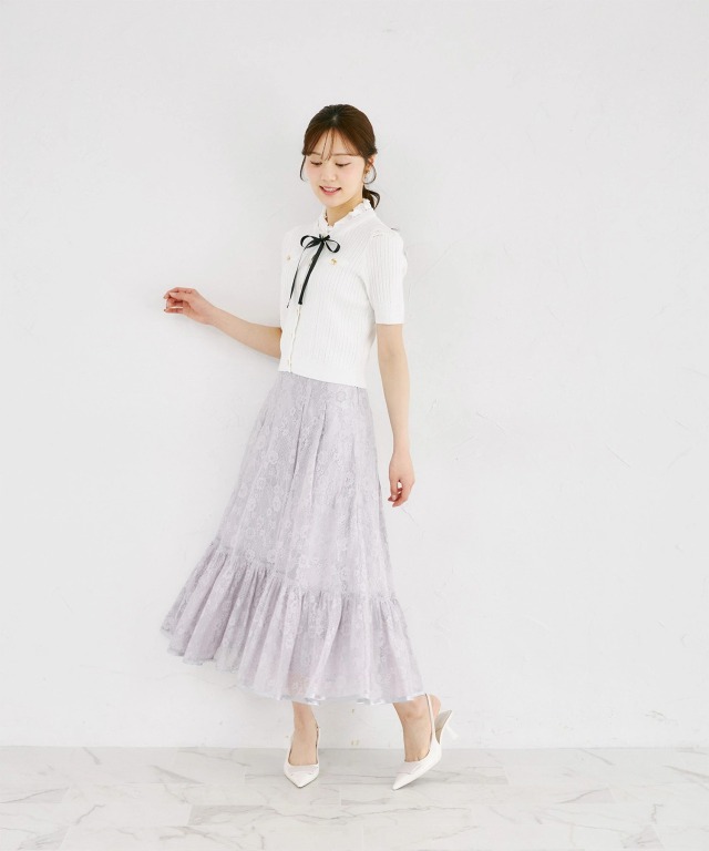 ZW COLLECTION コントラストレーススカート ZARA】コントラストスカート ZW コレクション (ZARA/スカート