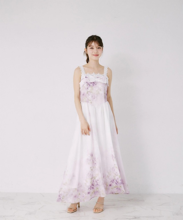 anyFAM ボレロ ワンピース セットアップ リボン レース プリーツ ANY（エニィ） ワンピース 「2点セット」リボンボレロジャケット+